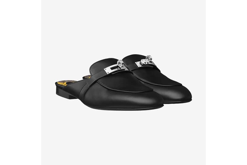 Hermes Oz Mules Slippers Black