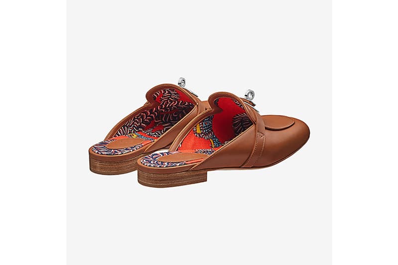 Hermes Oz Mules Slippers Brown