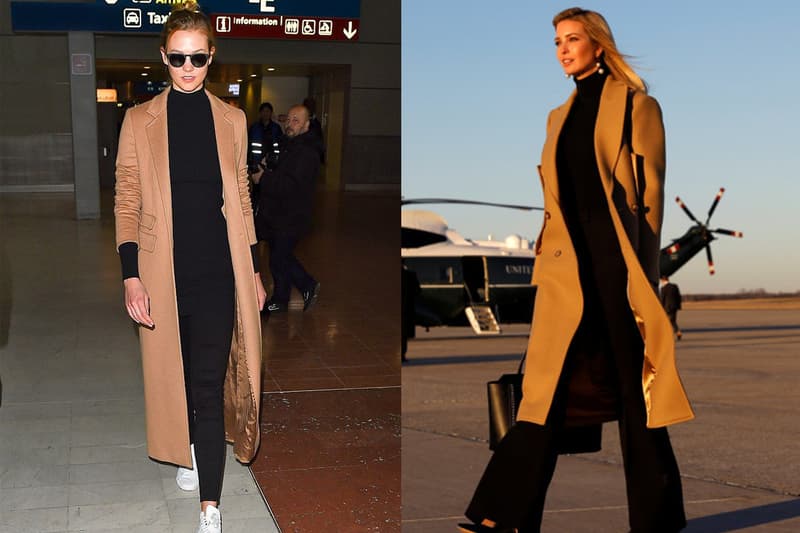 Karlie Kloss Ivanka Trump Camel Coat