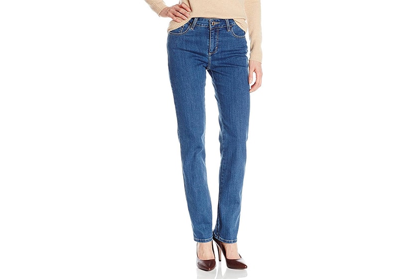 most-popular-amazon-jeans Lee Instantly Slims Classic Relaxed Fit Monroe Straight Leg Jean