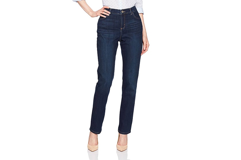 most-popular-amazon-jeans Lee Instantly Slims Classic Relaxed Fit Monroe Straight Leg Jean