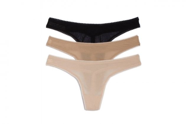 On Gossamer 3-Pack Mesh Thongs Underwear