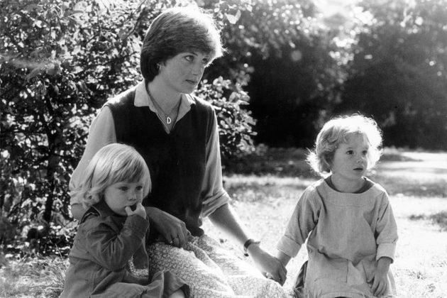 Princess Diana with kids as teachers
