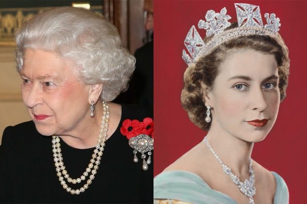 Queen Elizabeth II Bahrain Pearl Drop Earrings