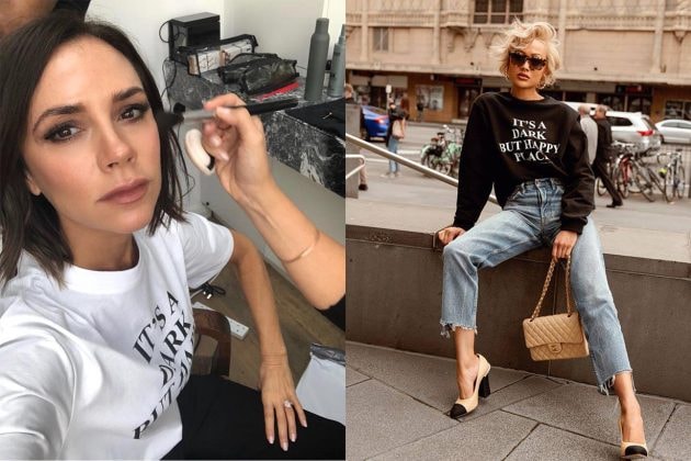 Victoria Beckham It’s a dark but happy place Tee