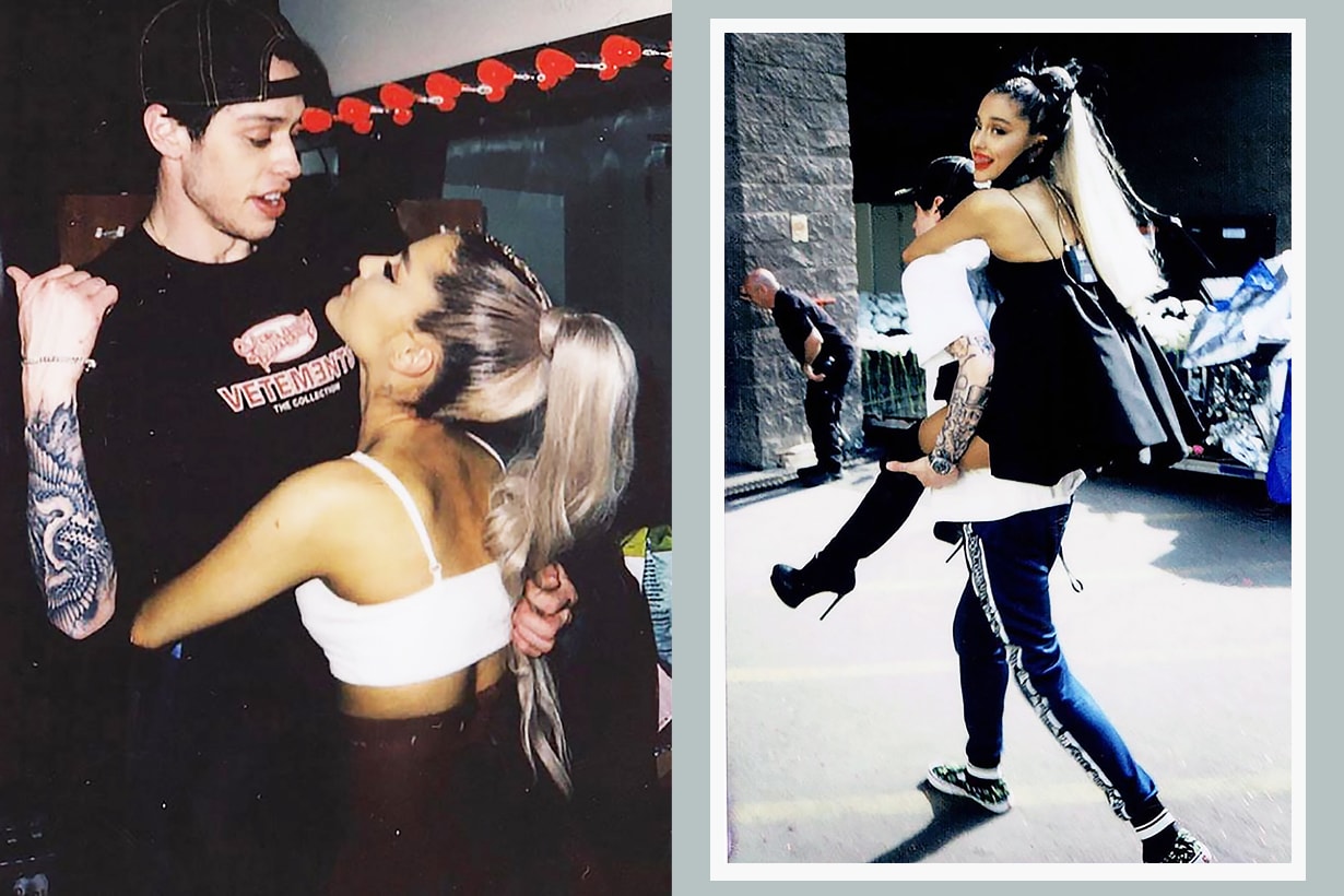 Ariana Grande Pete Davidson Proposal non traditional engagement ring wedding celebrities couples