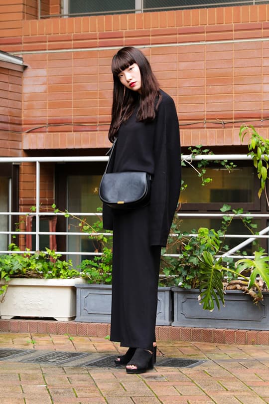 black outfit summer street style japan