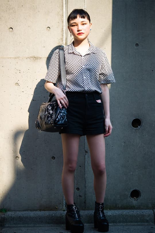 black outfit summer street style japan