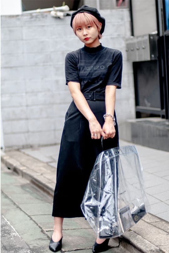 black outfit summer street style japan