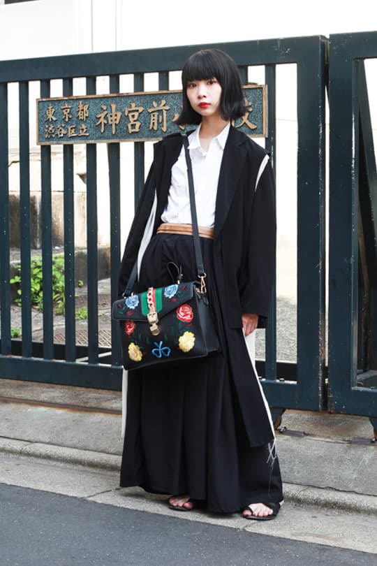 black outfit summer street style japan