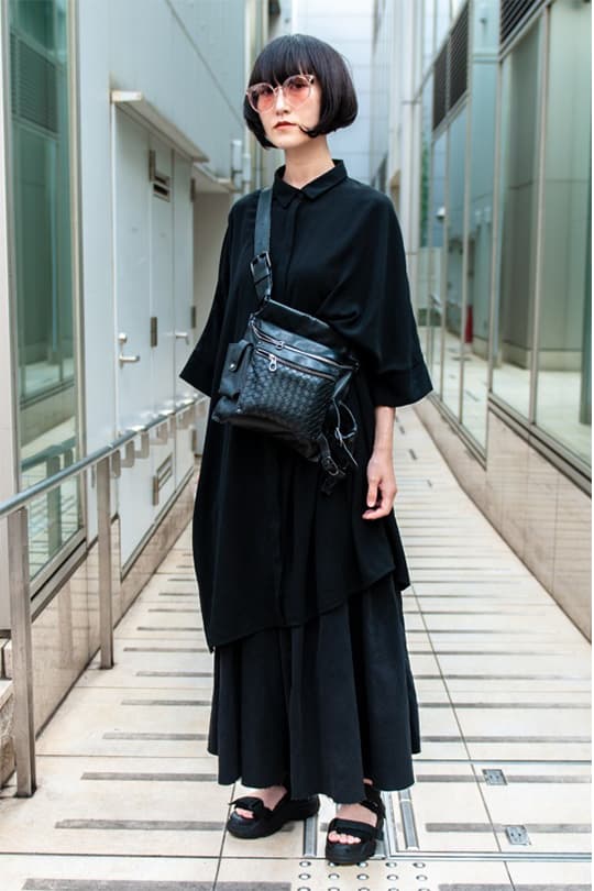 black outfit summer street style japan