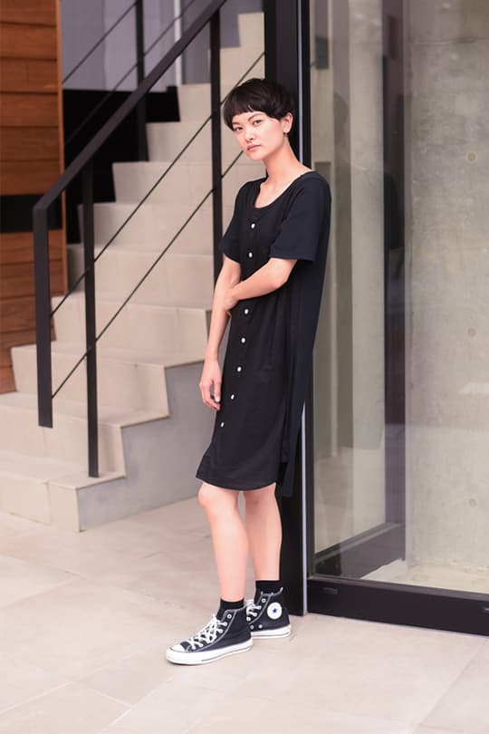 black outfit summer street style japan