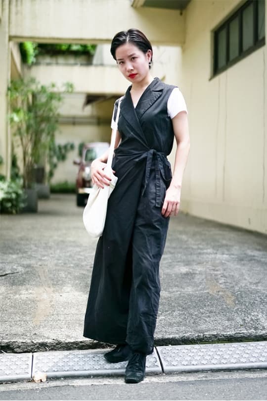 black outfit summer street style japan