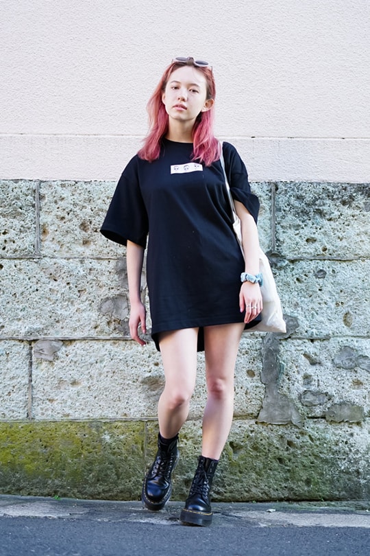 black outfit summer street style japan