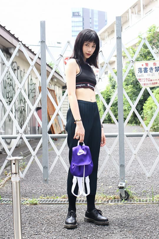 black outfit summer street style japan