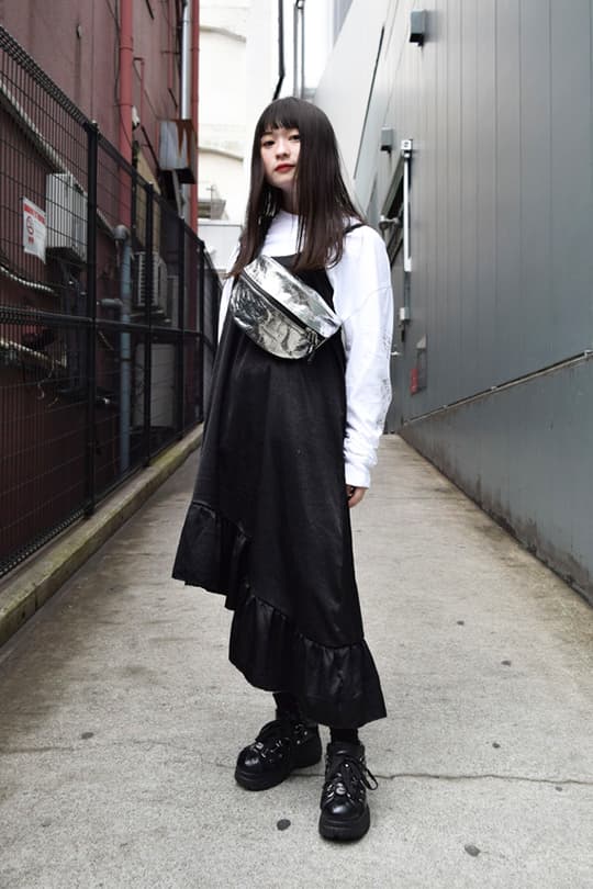 black outfit summer street style japan