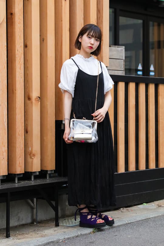 black outfit summer street style japan