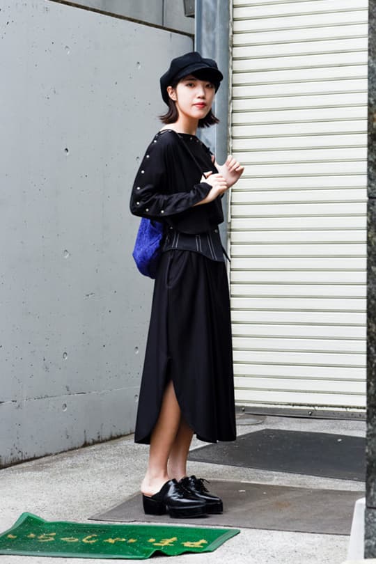 black outfit summer street style japan