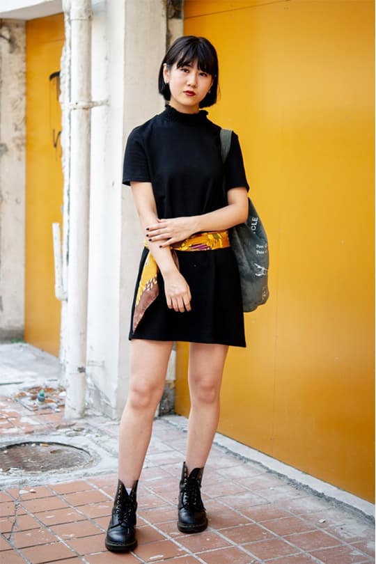 black outfit summer street style japan