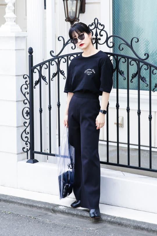 black outfit summer street style japan