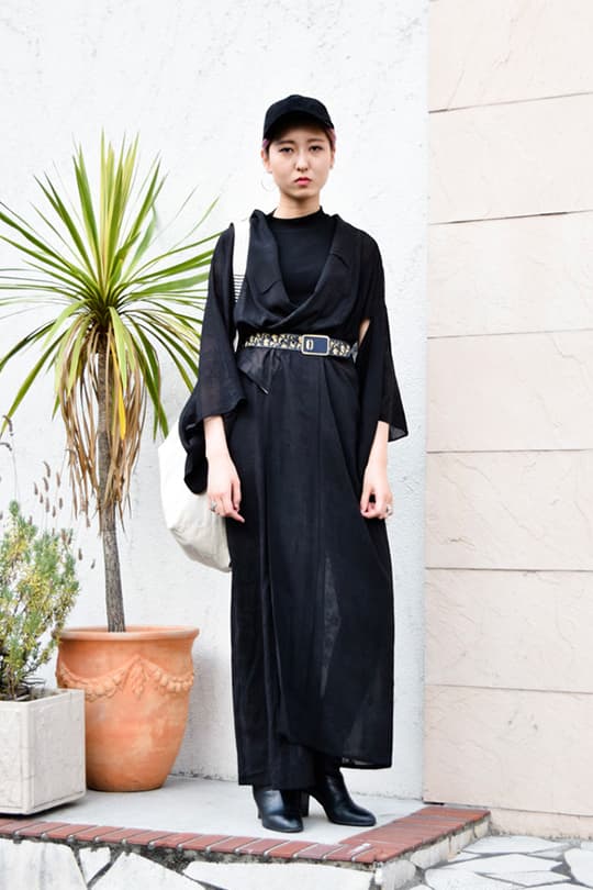 black outfit summer street style japan