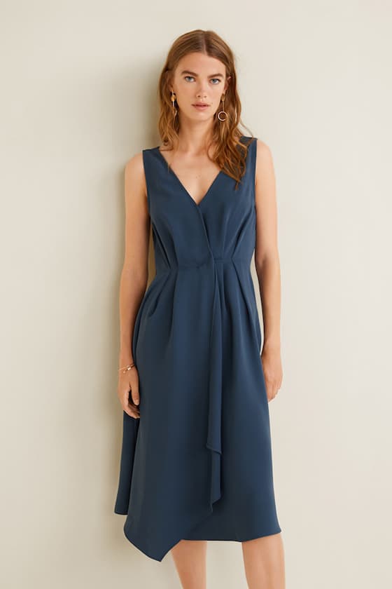 bridesmaid dresses timeless colour navy blue Mango