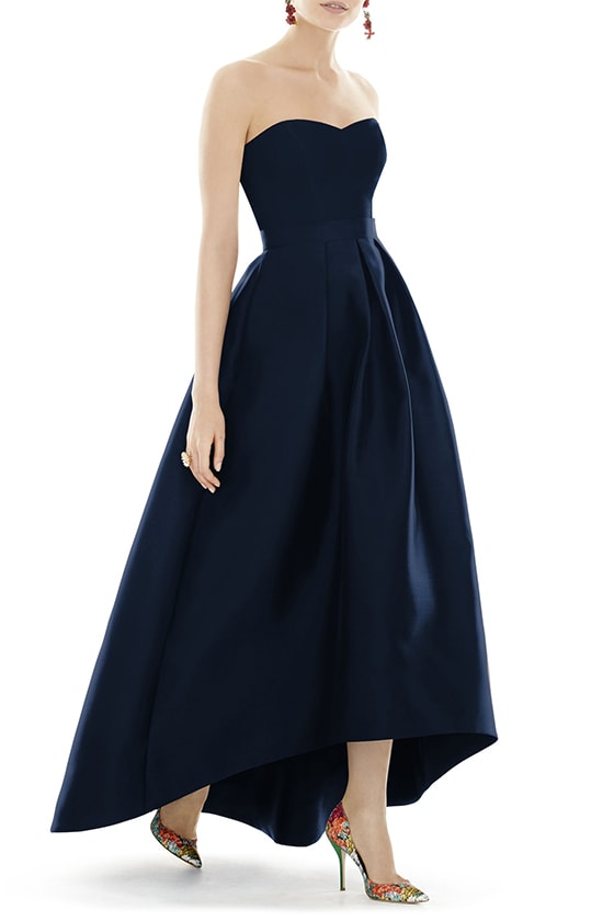 bridesmaid dresses timeless colour navy blue Alfred Sung