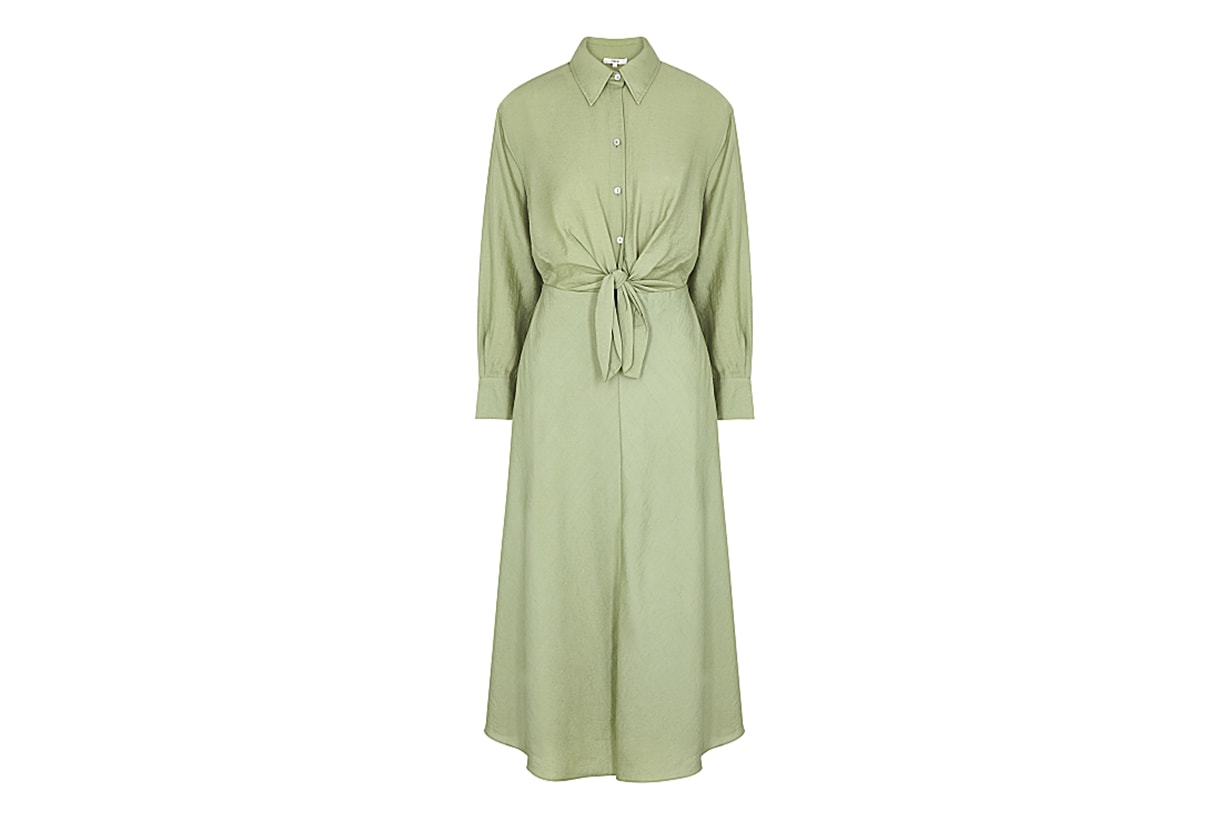 VINCE Green shirt dress