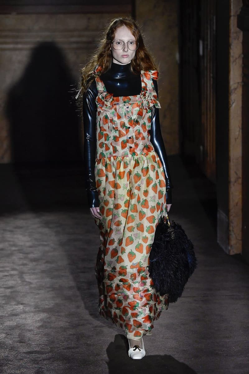 Gucci spring MFW ready to wear alessandro michele fashion show micky strawberry pig