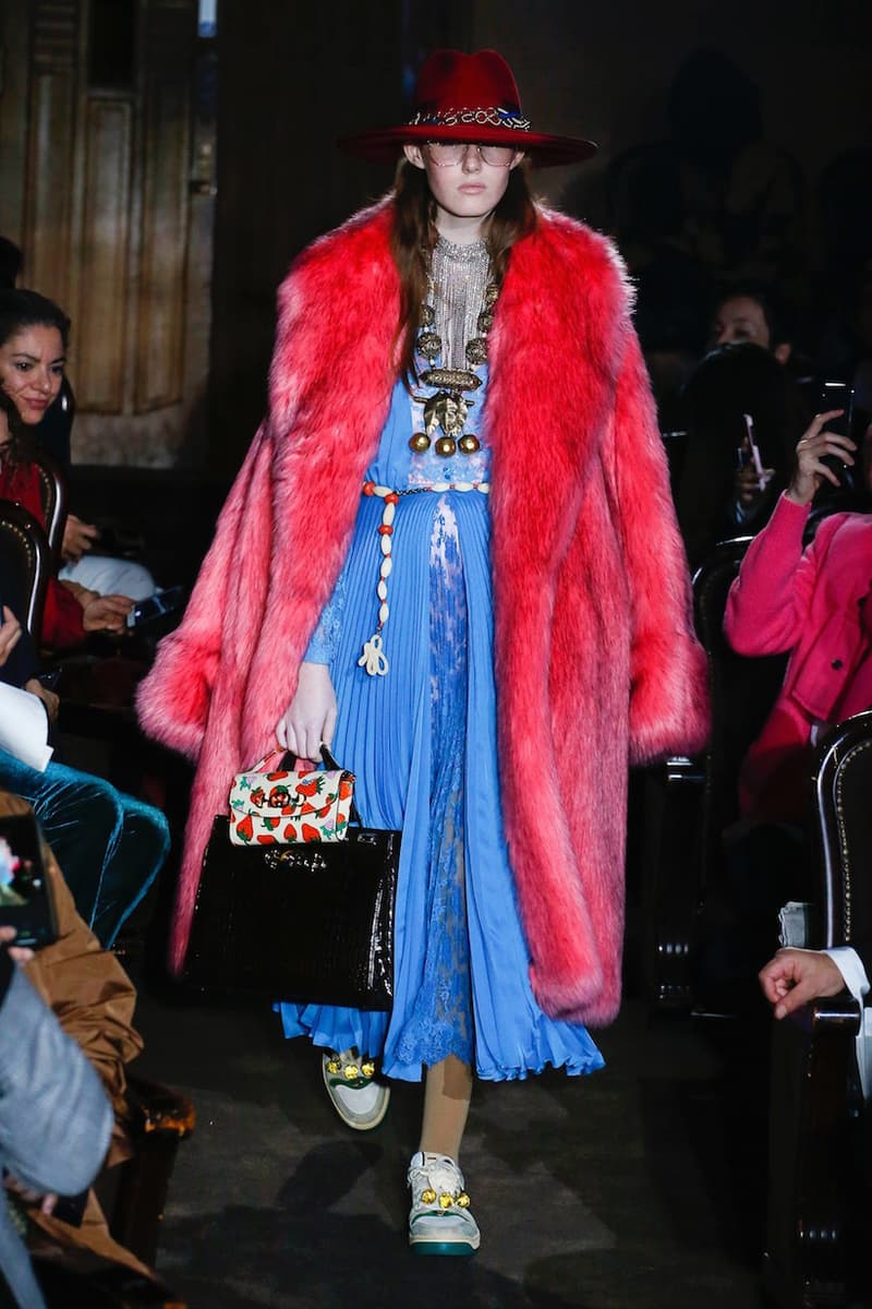 Gucci spring MFW ready to wear alessandro michele fashion show micky strawberry pig