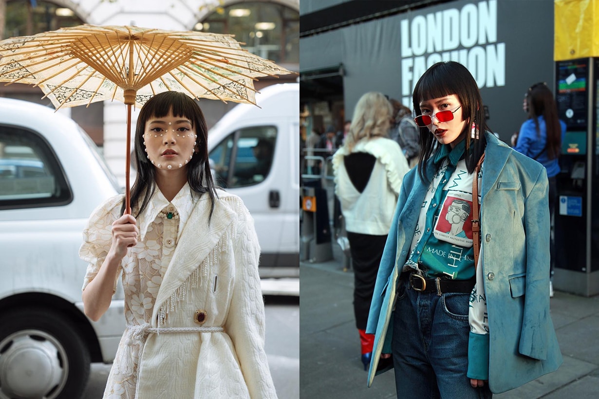 fashion blogger freya sinyu siu from china in London fashion show street