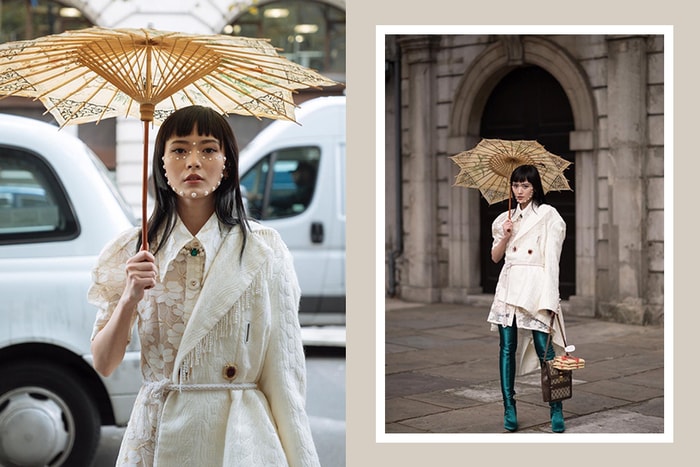 #LFW:這位滿臉珍珠的中國博主,撐著一把傳統藝術紙傘驚艷外媒!