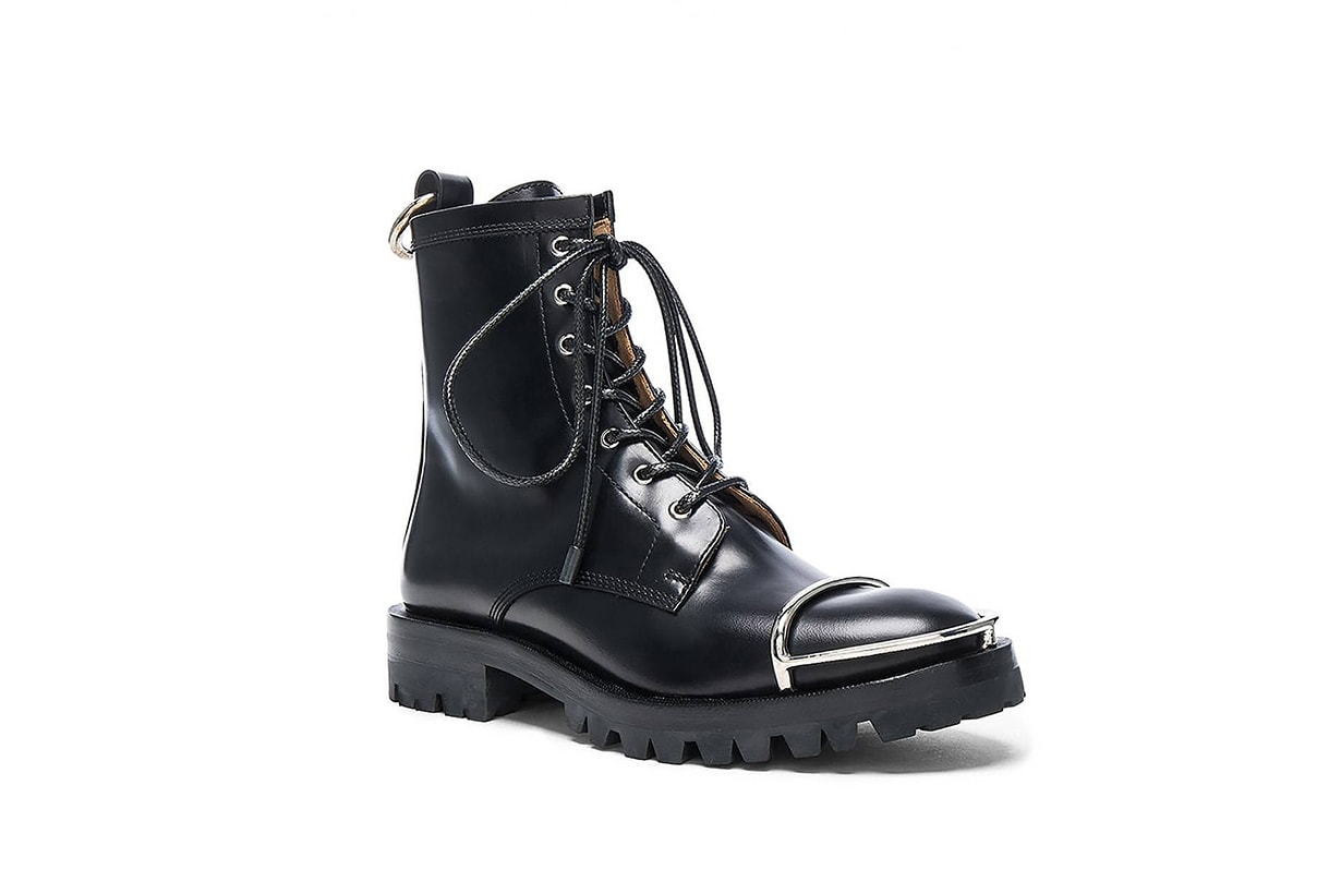 Alexander Wang Lyndon Box Leather Combat Boots