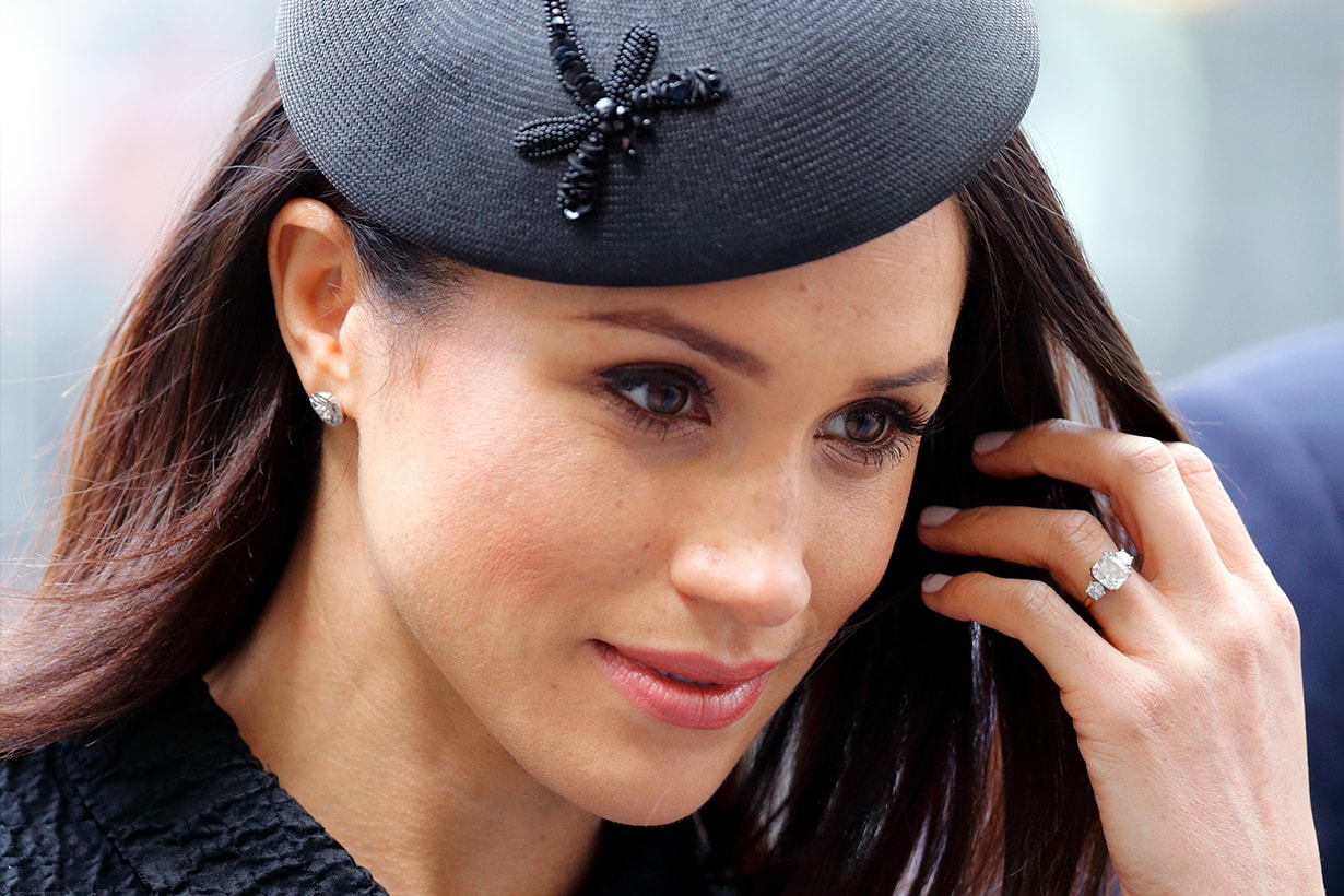 (EMBARGOED FOR PUBLICATION IN UK NEWSPAPERS UNTIL 24 HOURS AFTER CREATE DATE AND TIME) Meghan Markle attends an Anzac Day Service of Commemoration and Thanksgiving at Westminster Abbey on April 25, 2018 in London, England. Anzac Day commemorates members of the Australian and New Zealand Army Corps who died during the Gallipoli landings of 1915.