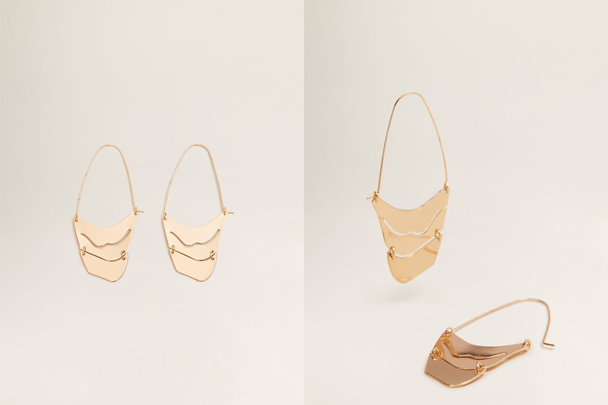 Mango Slim Metal Earrings