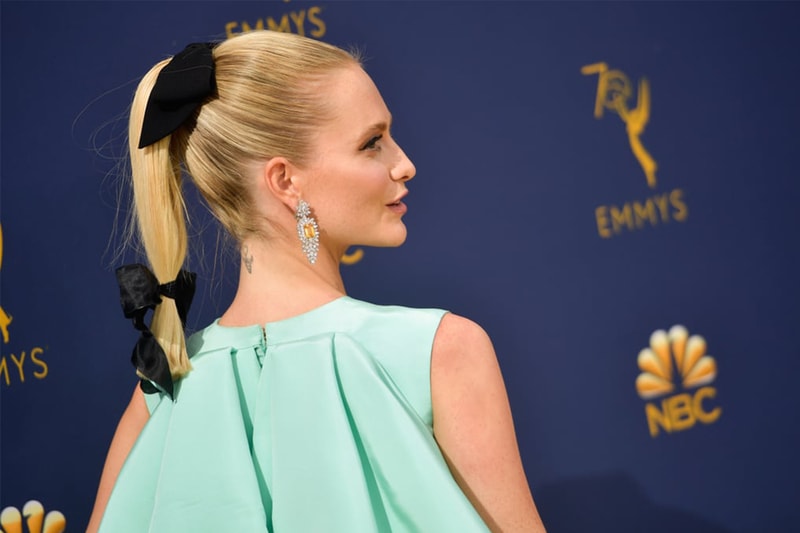 Poppy Delevingne wore the Emilia Wickstead Ponytail trend at the Emmys