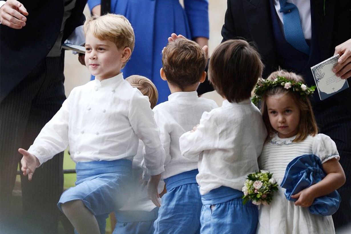 Prince George and Princess Charlotte at Sophie Carter's wedding