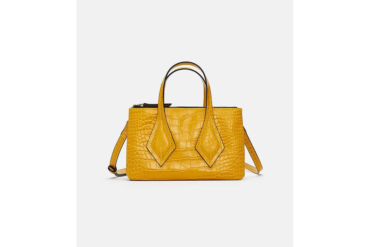 Zara Embossed Mini Shopper Bag