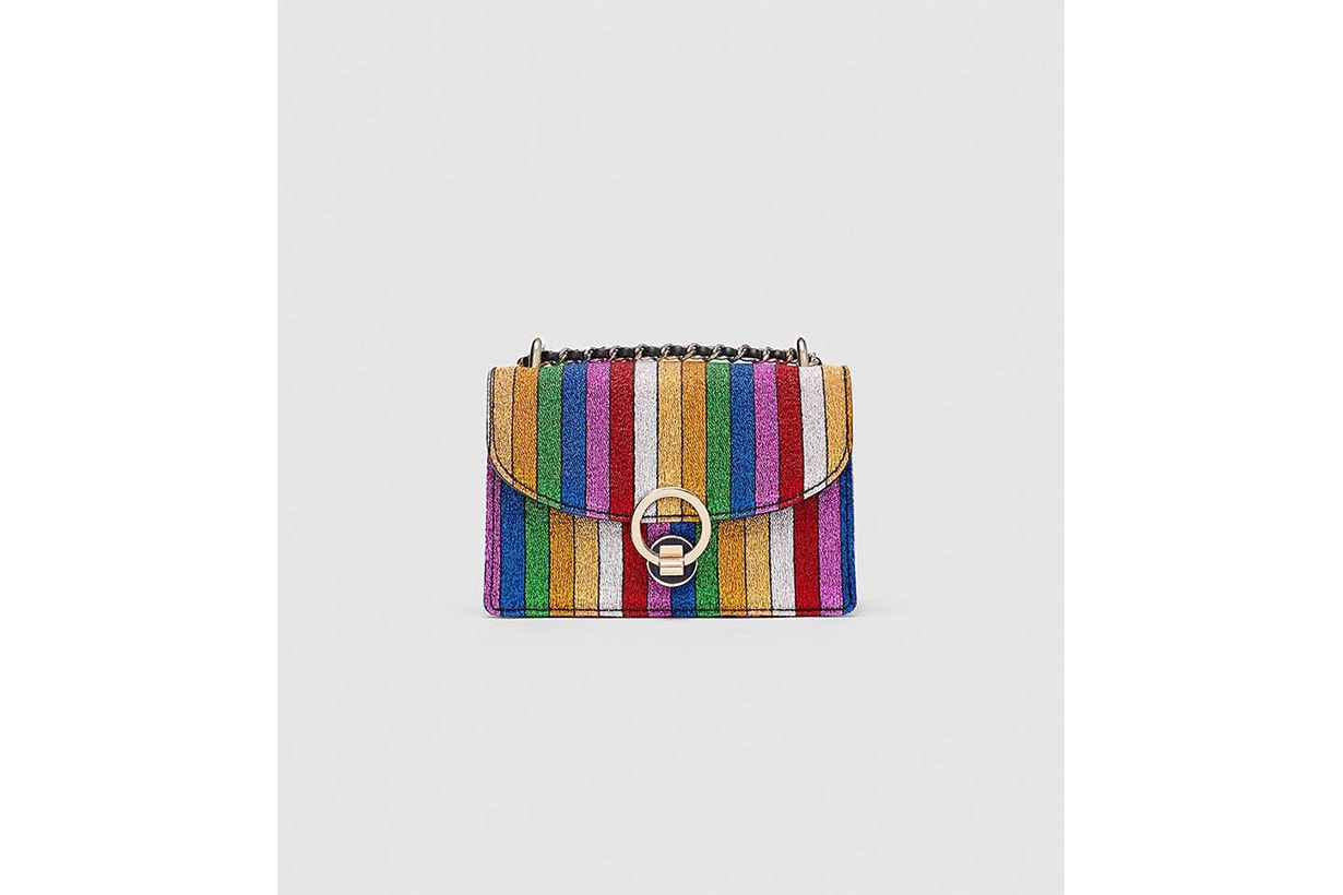 Zara Striped Crossbody Bag