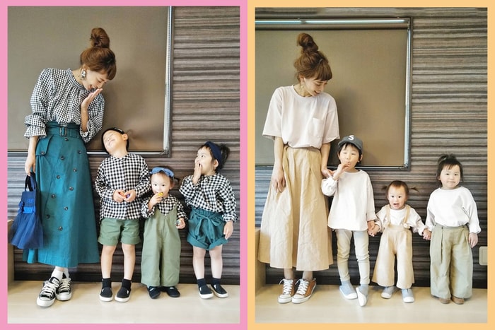 超用心的日本媽媽，每天替自己和 3 個小孩搭配超萌親子裝！