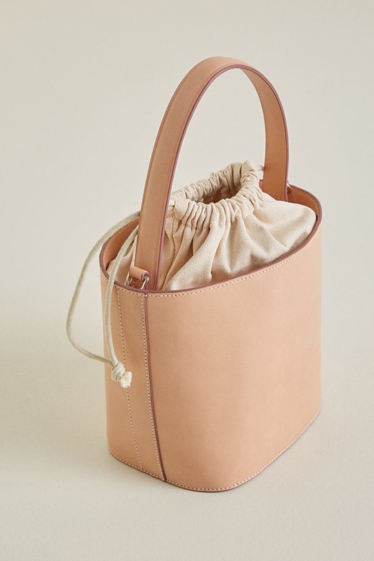 ZARA LEATHER BAG NUDE