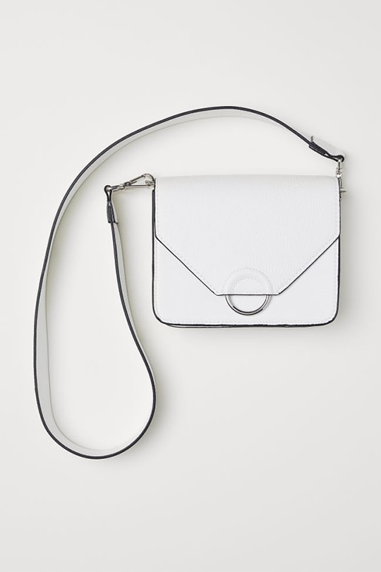 HM-199 white shoulder bag