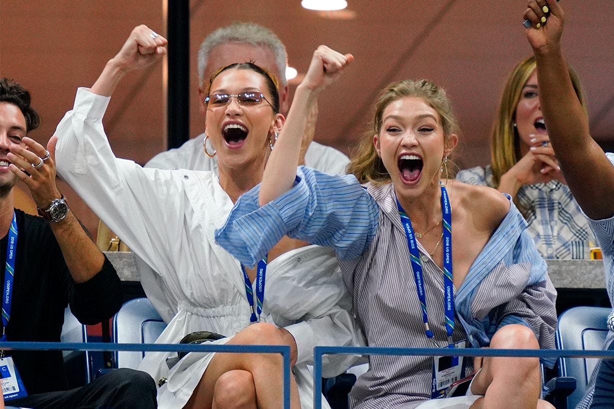 Bella Hadid and Gigi Hadid at 2018 US Open on September 4, 2018 in New York City.