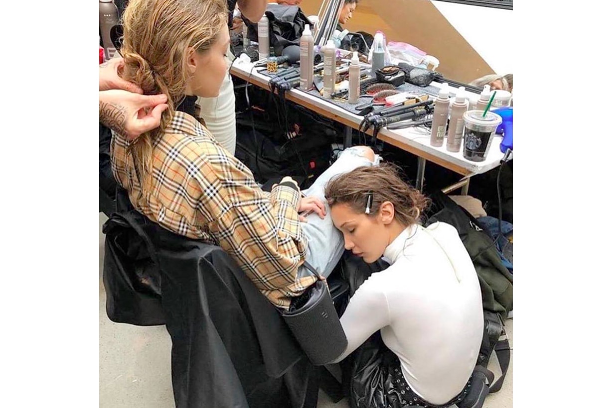 bella gigi hadid backstage nyfw new york spoiled rest