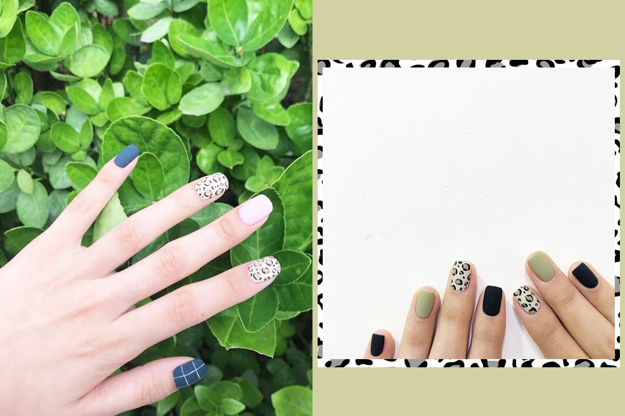 Leopard Print styling Korean girls manicure style nail arts trend fall winter 2018