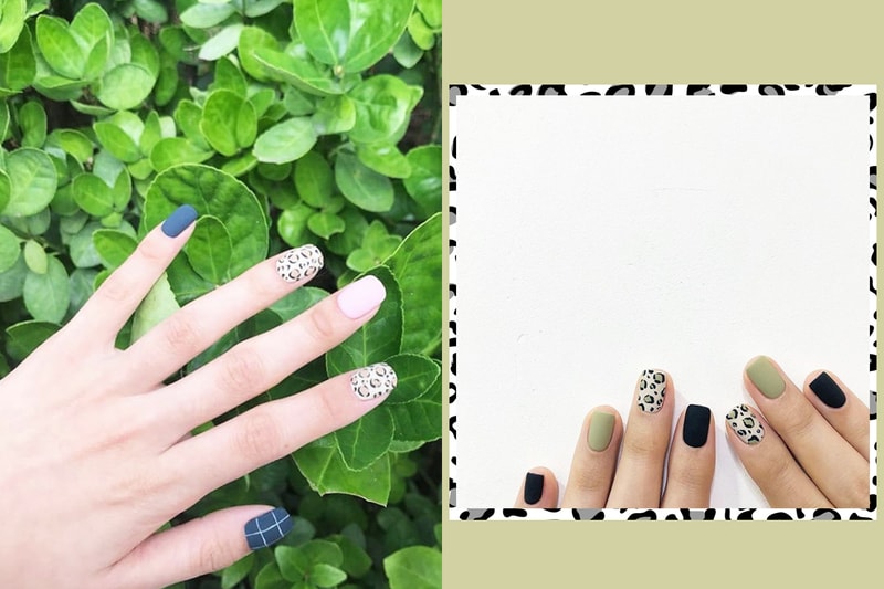Leopard Print styling Korean girls manicure style nail arts trend fall winter 2018