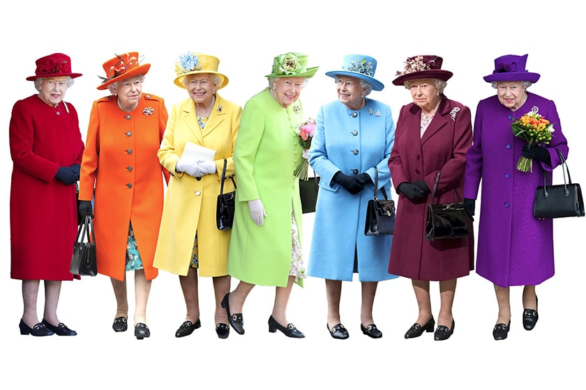 queen rainbow color outfits pantone