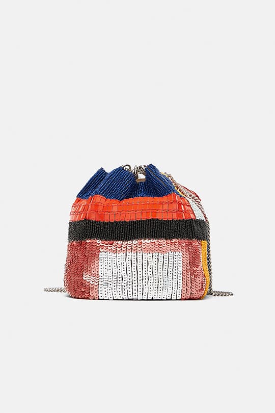 zara drawstring bag