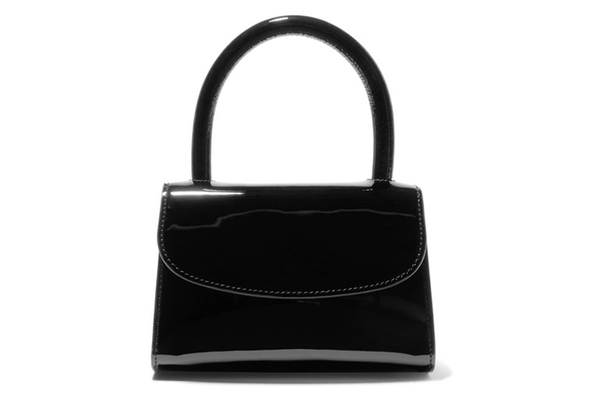 By Far Mini Patent-Leather Tote