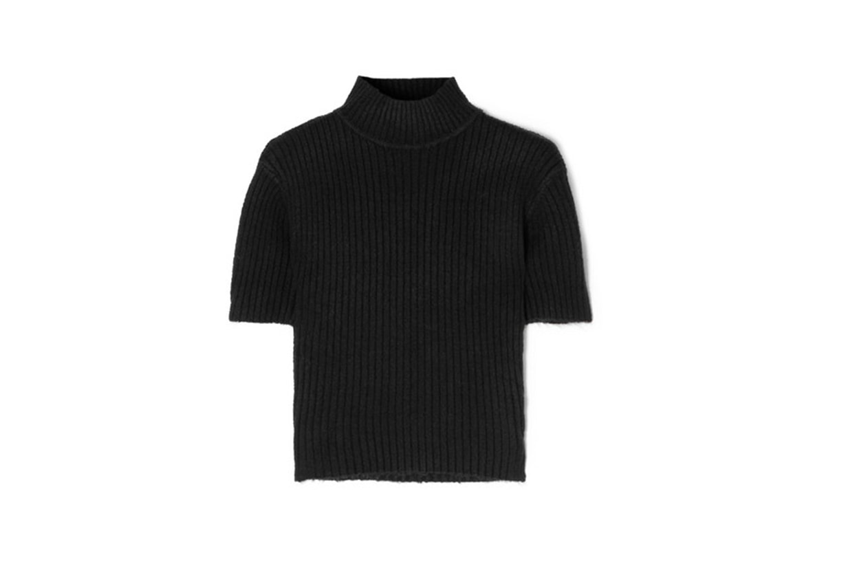 Staud Claudia cutout ribbed-knit sweater